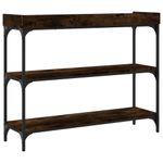 Casa si Gradina - Mobilier - Comode si corpuri - Console - Masuta consola cu rafturi, stejar fumuriu, 100x30x80 cm - Infinity.ro