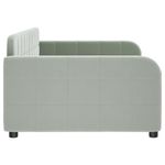 Casa si Gradina - Mobilier - Paturi si accesorii - Paturi - Cadru de pat, gri deschis, 100x200 cm, catifea - Infinity.ro