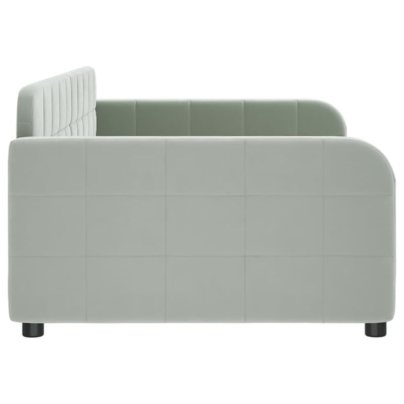 Casa si Gradina - Mobilier - Paturi si accesorii - Paturi - Cadru de pat, gri deschis, 100x200 cm, catifea - Infinity.ro