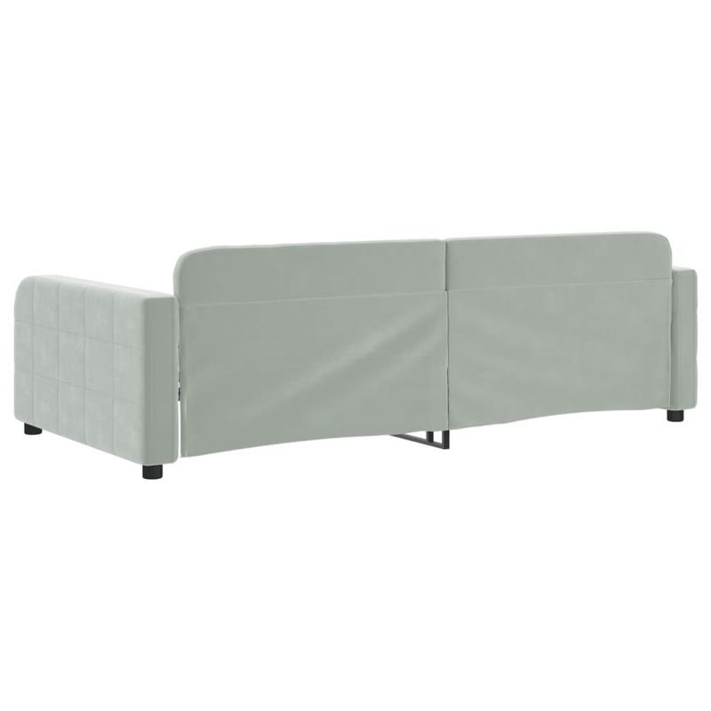 Casa si Gradina - Mobilier - Paturi si accesorii - Paturi - Cadru de pat, gri deschis, 100x200 cm, catifea - Infinity.ro