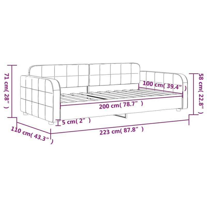 Casa si Gradina - Mobilier - Paturi si accesorii - Paturi - Cadru de pat, gri deschis, 100x200 cm, catifea - Infinity.ro