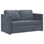Casa si Gradina - Mobilier - Canapele si coltare - Canapele - Canapea extensibila de podea 2 in 1, gri inchis, 122x204x55 cm - Infinity.ro