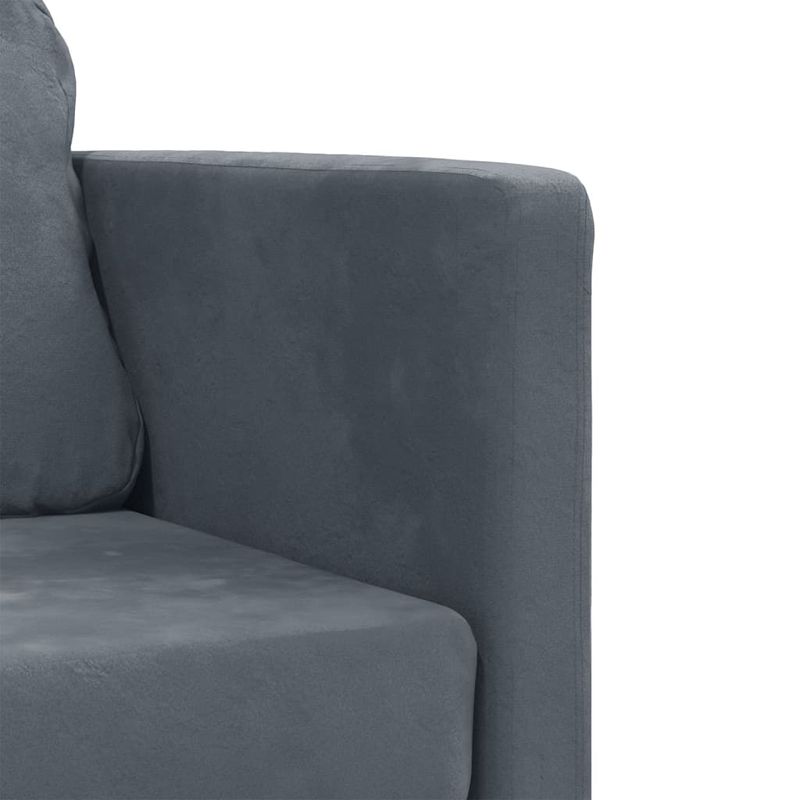 Casa si Gradina - Mobilier - Canapele si coltare - Canapele - Canapea extensibila de podea 2 in 1, gri inchis, 122x204x55 cm - Infinity.ro