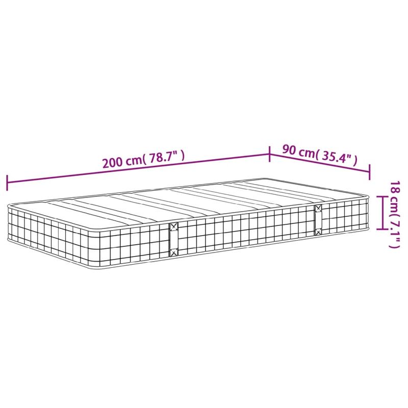 Casa si Gradina - Mobilier - Saltele si somiere - Saltele - Saltea cu arcuri bonnell, fermitate medie, 90x200 cm - Infinity.ro