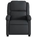 Casa si Gradina - Mobilier - Scaune si fotolii - Fotolii - Fotoliu rabatabil electric, negru, piele naturala - Infinity.ro
