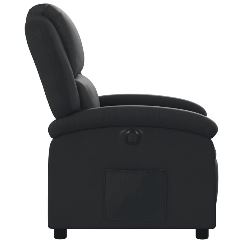 Casa si Gradina - Mobilier - Scaune si fotolii - Fotolii - Fotoliu rabatabil electric, negru, piele naturala - Infinity.ro