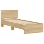 Casa si Gradina - Mobilier - Paturi si accesorii - Paturi - Cadru de pat cu tablie stejar sonoma 75x190 cm lemn prelucrat - Infinity.ro
