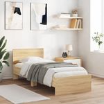 Casa si Gradina - Mobilier - Paturi si accesorii - Paturi - Cadru de pat cu tablie stejar sonoma 75x190 cm lemn prelucrat - Infinity.ro