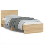 Casa si Gradina - Mobilier - Paturi si accesorii - Paturi - Cadru de pat cu tablie stejar sonoma 75x190 cm lemn prelucrat - Infinity.ro