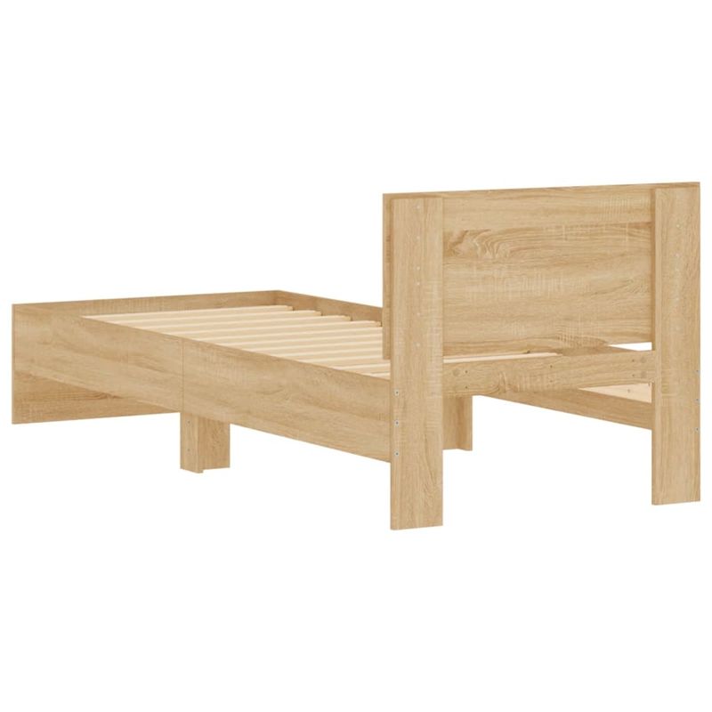 Casa si Gradina - Mobilier - Paturi si accesorii - Paturi - Cadru de pat cu tablie stejar sonoma 75x190 cm lemn prelucrat - Infinity.ro