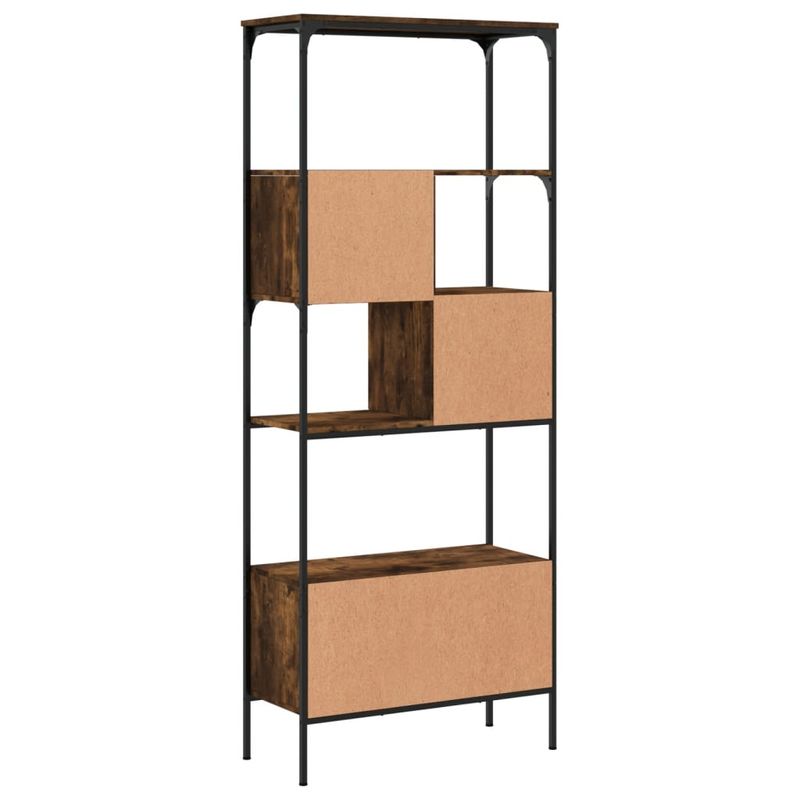 Casa si Gradina - Mobilier - Biblioteci si rafturi - Biblioteci - Biblioteca cu 5 niveluri, stejar fumuriu, 76x33x188,5 cm, lemn - Infinity.ro