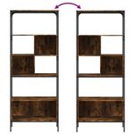 Casa si Gradina - Mobilier - Biblioteci si rafturi - Biblioteci - Biblioteca cu 5 niveluri, stejar fumuriu, 76x33x188,5 cm, lemn - Infinity.ro