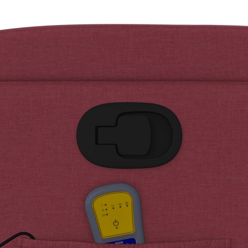Ingrijire personala si Cosmetice - Sanatate si wellness - Articole wellness - Fotolii de masaj - Fotoliu rabatabil de masaj cu ridicare, rosu vin, textil - Infinity.ro