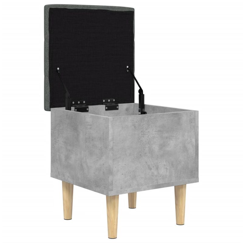 Casa si Gradina - Mobilier - Canapele si coltare - Banchete - Banca de depozitare, gri beton, 42x42x46 cm, lemn prelucrat - Infinity.ro