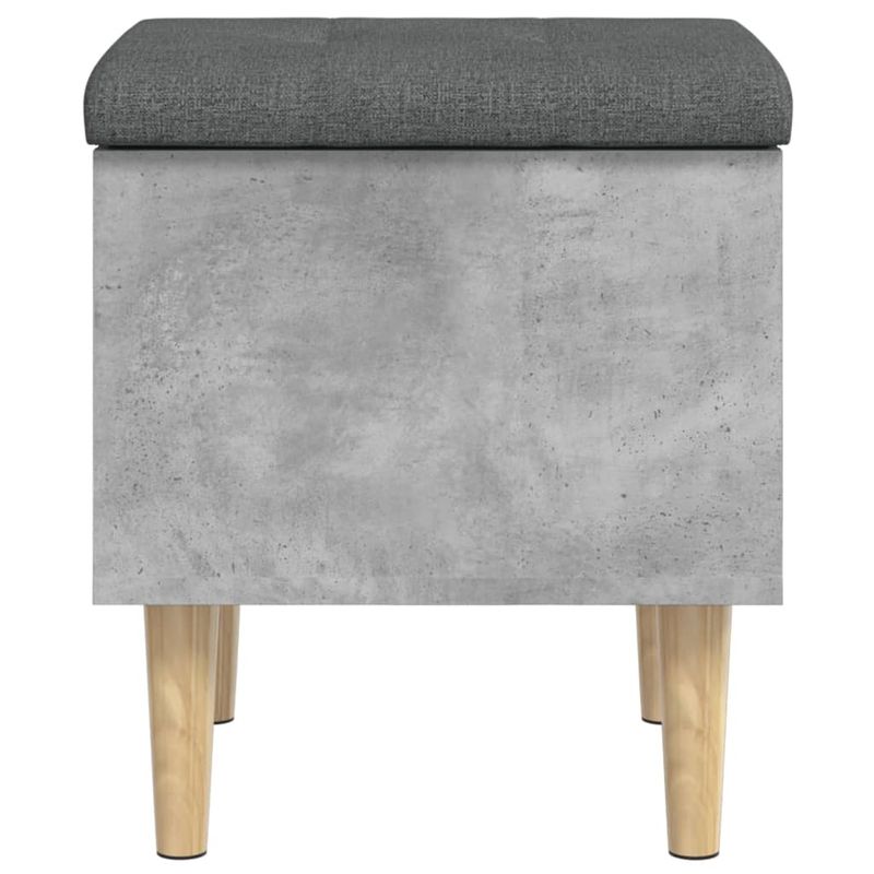 Casa si Gradina - Mobilier - Canapele si coltare - Banchete - Banca de depozitare, gri beton, 42x42x46 cm, lemn prelucrat - Infinity.ro