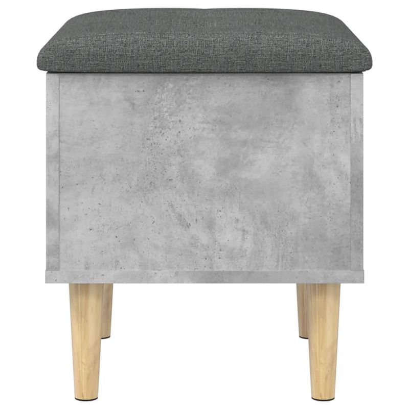 Casa si Gradina - Mobilier - Canapele si coltare - Banchete - Banca de depozitare, gri beton, 42x42x46 cm, lemn prelucrat - Infinity.ro