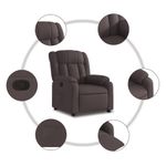 Casa si Gradina - Mobilier - Scaune si fotolii - Fotolii - Fotoliu rabatabil, maro inchis, material textil - Infinity.ro