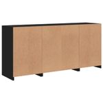 Casa si Gradina - Mobilier - Comode si corpuri - Comode - Servanta cu lumini LED, negru, 142,5x37x67 cm - Infinity.ro