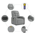Ingrijire personala si Cosmetice - Sanatate si wellness - Articole wellness - Fotolii de masaj - Fotoliu electric de masaj rabatabil, gri deschis, microfibra - Infinity.ro