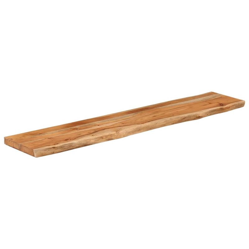 Casa si Gradina - Mobilier - Biblioteci si rafturi - Rafturi - Raft perete 100x20x2,5cm dreptunghiular lemn acacia margine vie - Infinity.ro