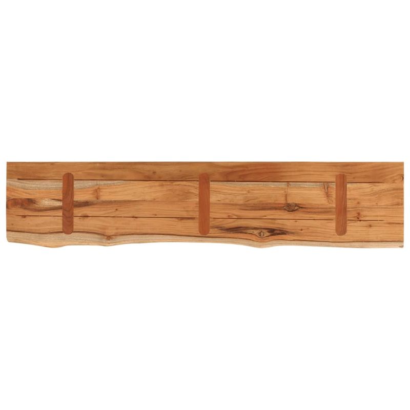Casa si Gradina - Mobilier - Biblioteci si rafturi - Rafturi - Raft perete 100x20x2,5cm dreptunghiular lemn acacia margine vie - Infinity.ro