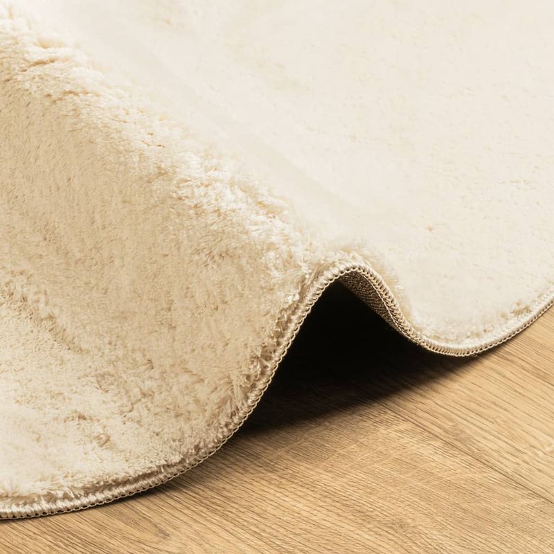 Casa si Gradina - Textile si covoare - Covoare - Covoare casa - Covor HUARTE, fir scurt, moale si lavabil, crem, Ø 160 cm - Infinity.ro