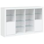 Casa si Gradina - Mobilier - Comode si corpuri - Comode - Servanta cu lumini LED, 3 buc., alb, lemn prelucrat - Infinity.ro
