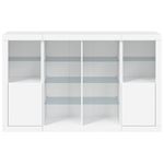 Casa si Gradina - Mobilier - Comode si corpuri - Comode - Servanta cu lumini LED, 3 buc., alb, lemn prelucrat - Infinity.ro