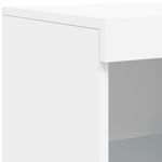 Casa si Gradina - Mobilier - Comode si corpuri - Comode - Servanta cu lumini LED, 3 buc., alb, lemn prelucrat - Infinity.ro
