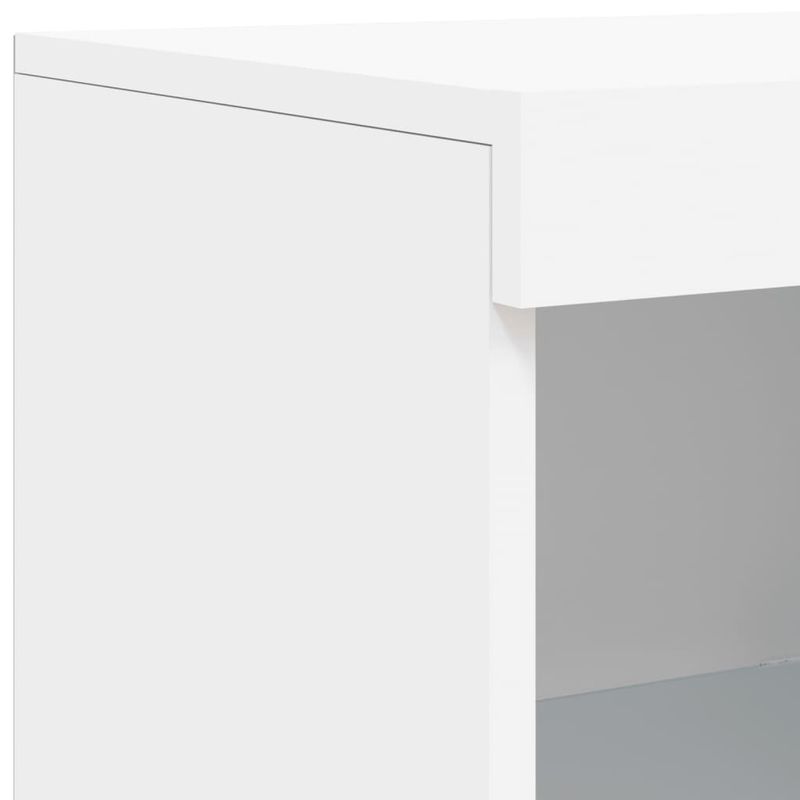 Casa si Gradina - Mobilier - Comode si corpuri - Comode - Servanta cu lumini LED, 3 buc., alb, lemn prelucrat - Infinity.ro