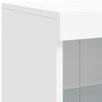 Casa si Gradina - Mobilier - Comode si corpuri - Comode - Servanta cu lumini LED, 3 buc., alb, lemn prelucrat - Infinity.ro