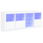 Casa si Gradina - Mobilier - Comode si corpuri - Comode - Servanta cu lumini LED, alb, 164x37x67 cm - Infinity.ro