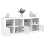 Casa si Gradina - Mobilier - Comode si corpuri - Comode - Servanta cu lumini LED, alb, 164x37x67 cm - Infinity.ro
