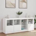 Casa si Gradina - Mobilier - Comode si corpuri - Comode - Servanta cu lumini LED, alb, 164x37x67 cm - Infinity.ro