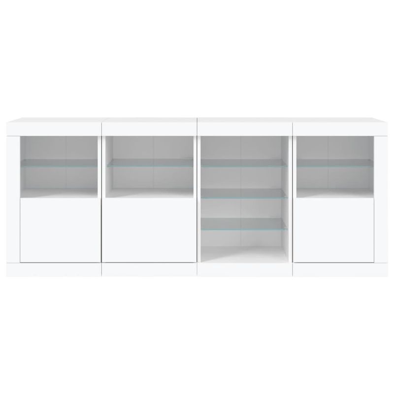 Casa si Gradina - Mobilier - Comode si corpuri - Comode - Servanta cu lumini LED, alb, 164x37x67 cm - Infinity.ro