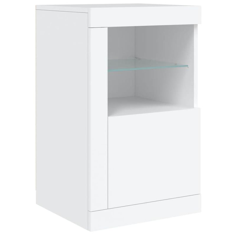 Casa si Gradina - Mobilier - Comode si corpuri - Comode - Servanta cu lumini LED, alb, 164x37x67 cm - Infinity.ro