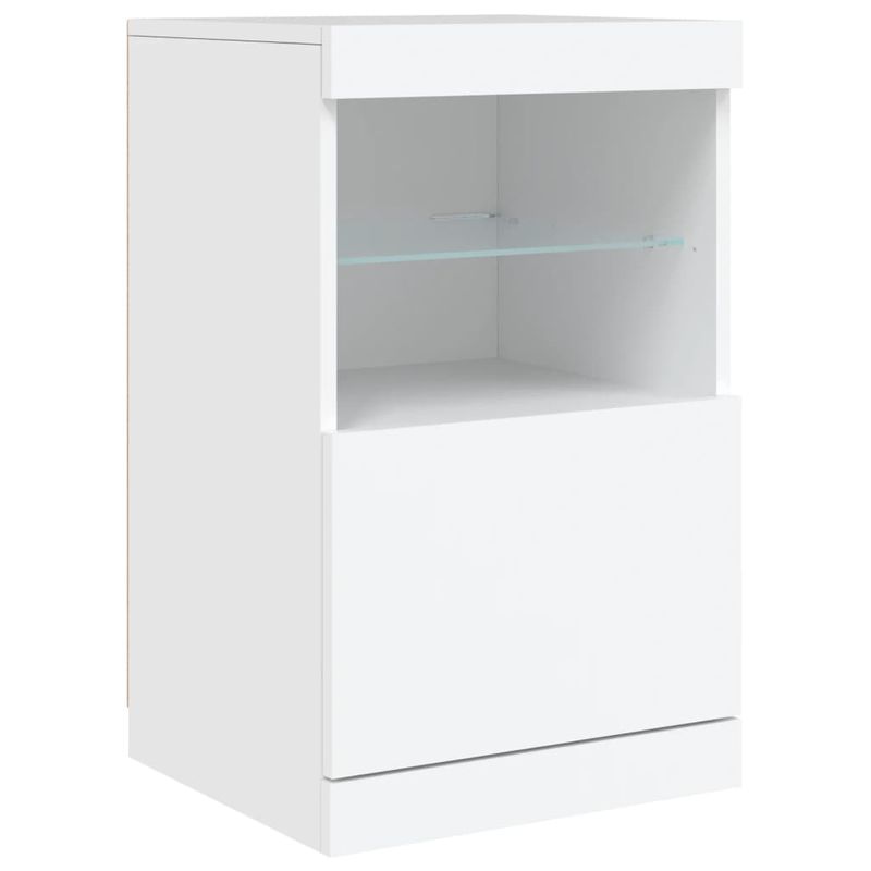 Casa si Gradina - Mobilier - Comode si corpuri - Comode - Servanta cu lumini LED, alb, 164x37x67 cm - Infinity.ro