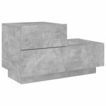 Casa si Gradina - Mobilier - Comode si corpuri - Noptiere - Noptiera cu lumini LED, gri beton, 70x36x40,5 cm - Infinity.ro