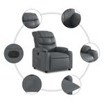 Casa si Gradina - Mobilier - Scaune si fotolii - Fotolii - Fotoliu rabatabil, gri, piele ecologica - Infinity.ro