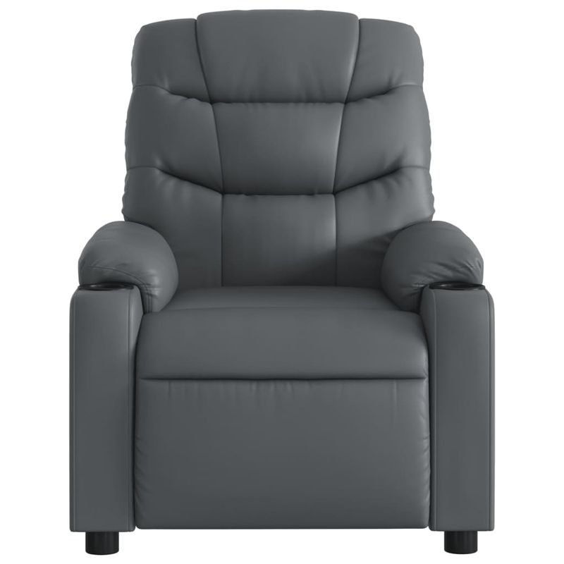 Casa si Gradina - Mobilier - Scaune si fotolii - Fotolii - Fotoliu rabatabil, gri, piele ecologica - Infinity.ro