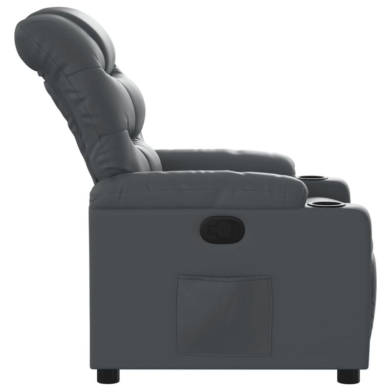 Casa si Gradina - Mobilier - Scaune si fotolii - Fotolii - Fotoliu rabatabil, gri, piele ecologica - Infinity.ro