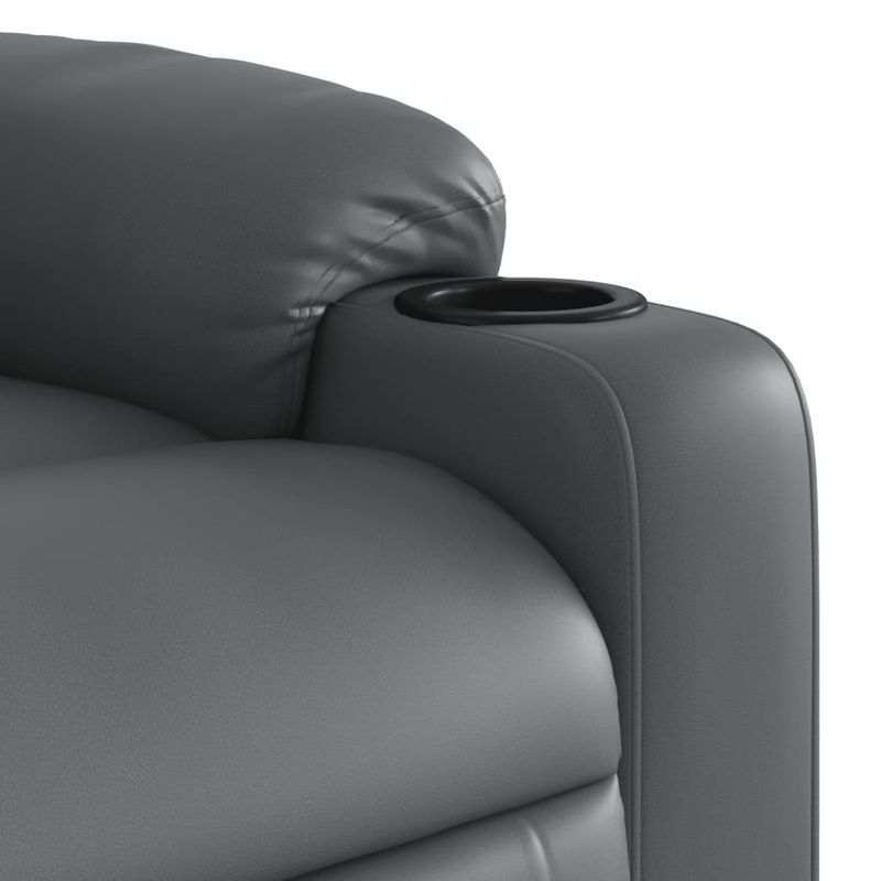 Casa si Gradina - Mobilier - Scaune si fotolii - Fotolii - Fotoliu rabatabil, gri, piele ecologica - Infinity.ro