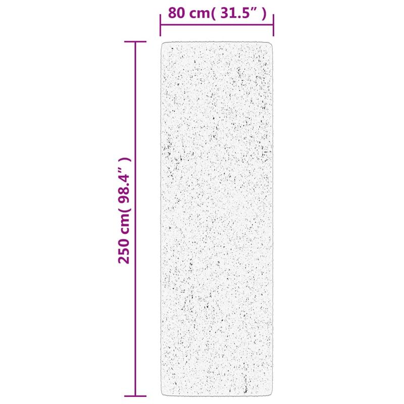Casa si Gradina - Textile si covoare - Covoare - Covoare casa - Covor HUARTE, fir scurt, moale si lavabil, negru, 80x250 cm - Infinity.ro