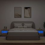 Casa si Gradina - Mobilier - Comode si corpuri - Noptiere - Noptiere cu lumini LED, 2 buc., stejar sonoma, 50x40x45 cm - Infinity.ro