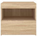 Casa si Gradina - Mobilier - Comode si corpuri - Noptiere - Noptiere cu lumini LED, 2 buc., stejar sonoma, 50x40x45 cm - Infinity.ro