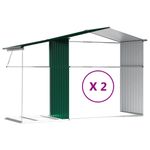 Casa si Gradina - Gradina si terasa - Casute de gradina - Sopron de gradina, verde, 277x279x179 cm, otel zincat - Infinity.ro