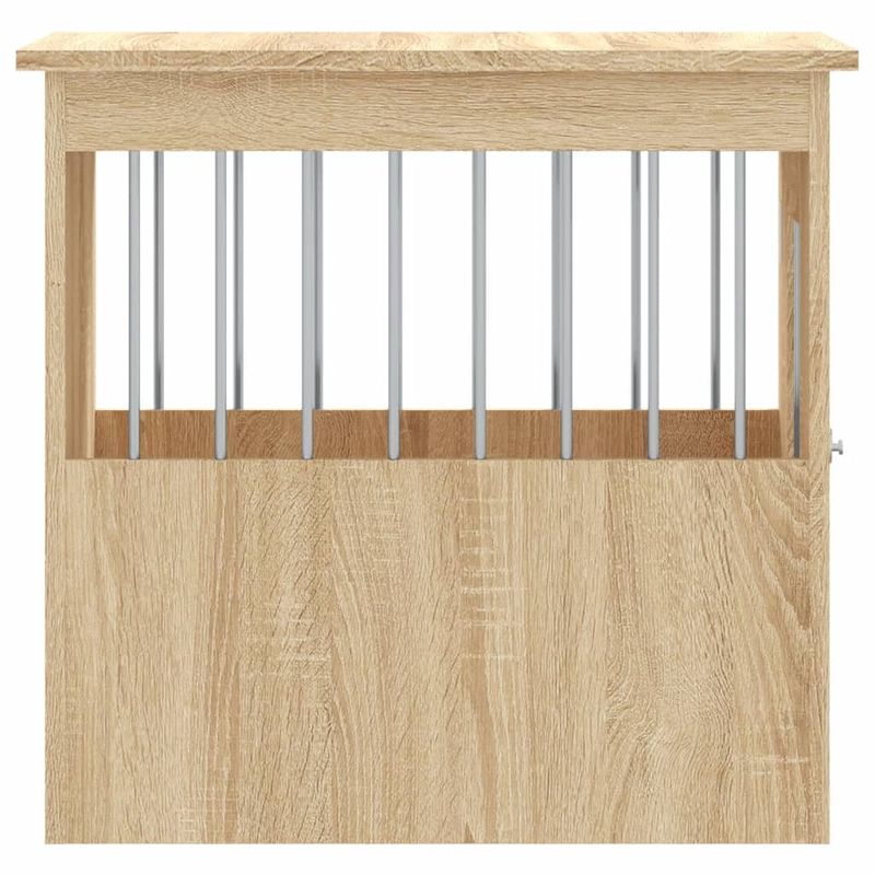 Petshop - Accesorii petshop - Culcusuri si custi - Custi interior si exterior - Lada pentru caini, stejar sonoma, 45x62x59 cm, lemn prelucrat - Infinity.ro