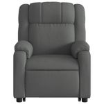 Casa si Gradina - Mobilier - Scaune si fotolii - Fotolii - Fotoliu electric rabatabil cu ridicare, gri inchis, textil - Infinity.ro