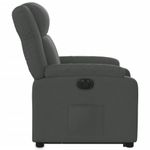 Casa si Gradina - Mobilier - Scaune si fotolii - Fotolii - Fotoliu electric rabatabil cu ridicare, gri inchis, textil - Infinity.ro