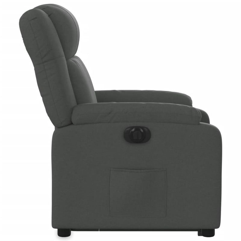 Casa si Gradina - Mobilier - Scaune si fotolii - Fotolii - Fotoliu electric rabatabil cu ridicare, gri inchis, textil - Infinity.ro